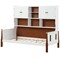 Pine Wood Twin Bed with Bookcase, Storage Shelves and Modern Vintage Design